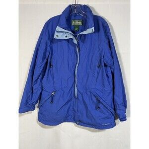 VTG LL Bean Blue Soft Shell Light Windbreaker‎ Jacket Sz. Large Regular